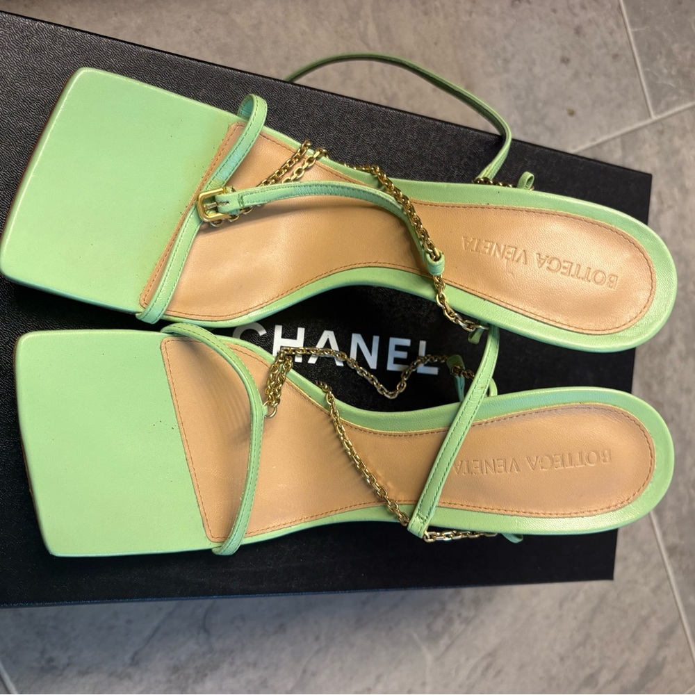 Green stylish sandals